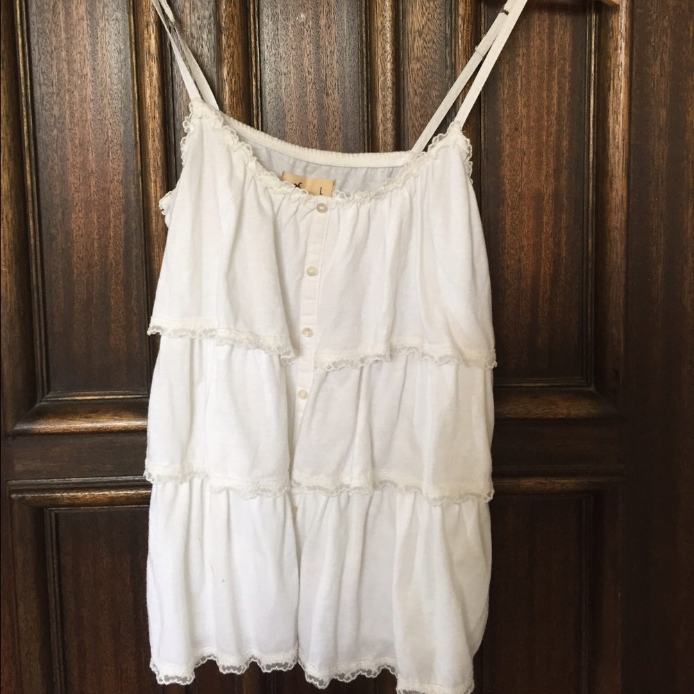 Hollister ruffle tank