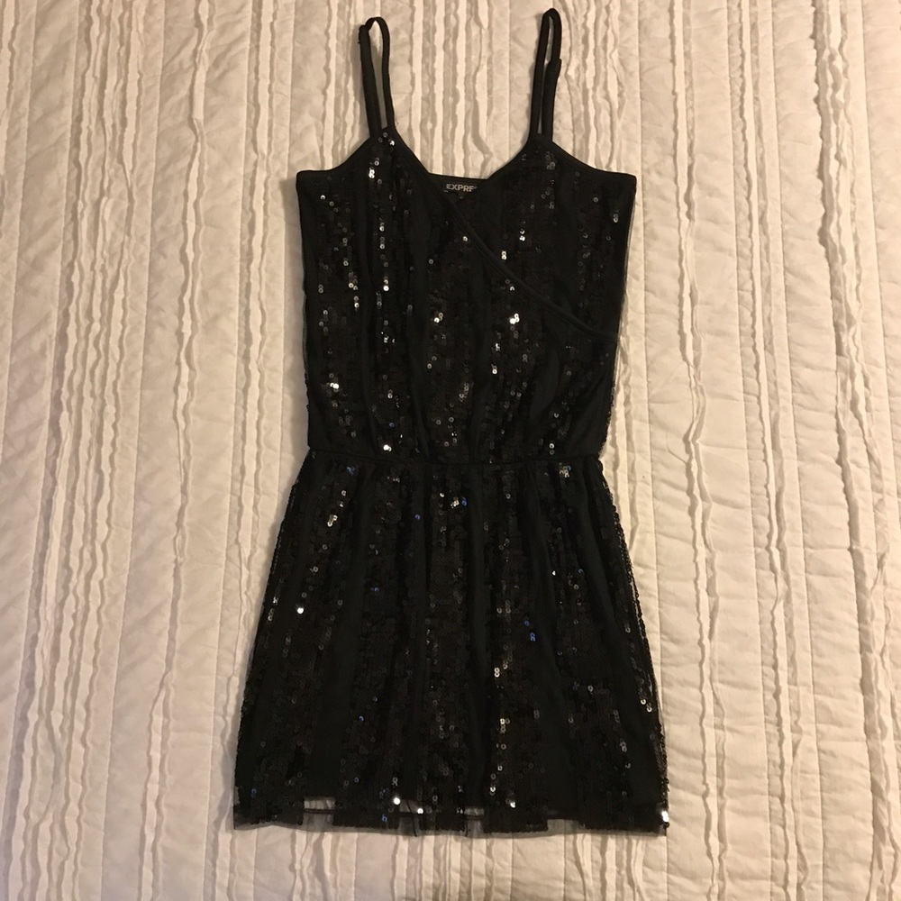 Express Black Sequin dress