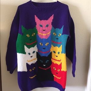 Cat lovers 😸 knit sweater men's XL