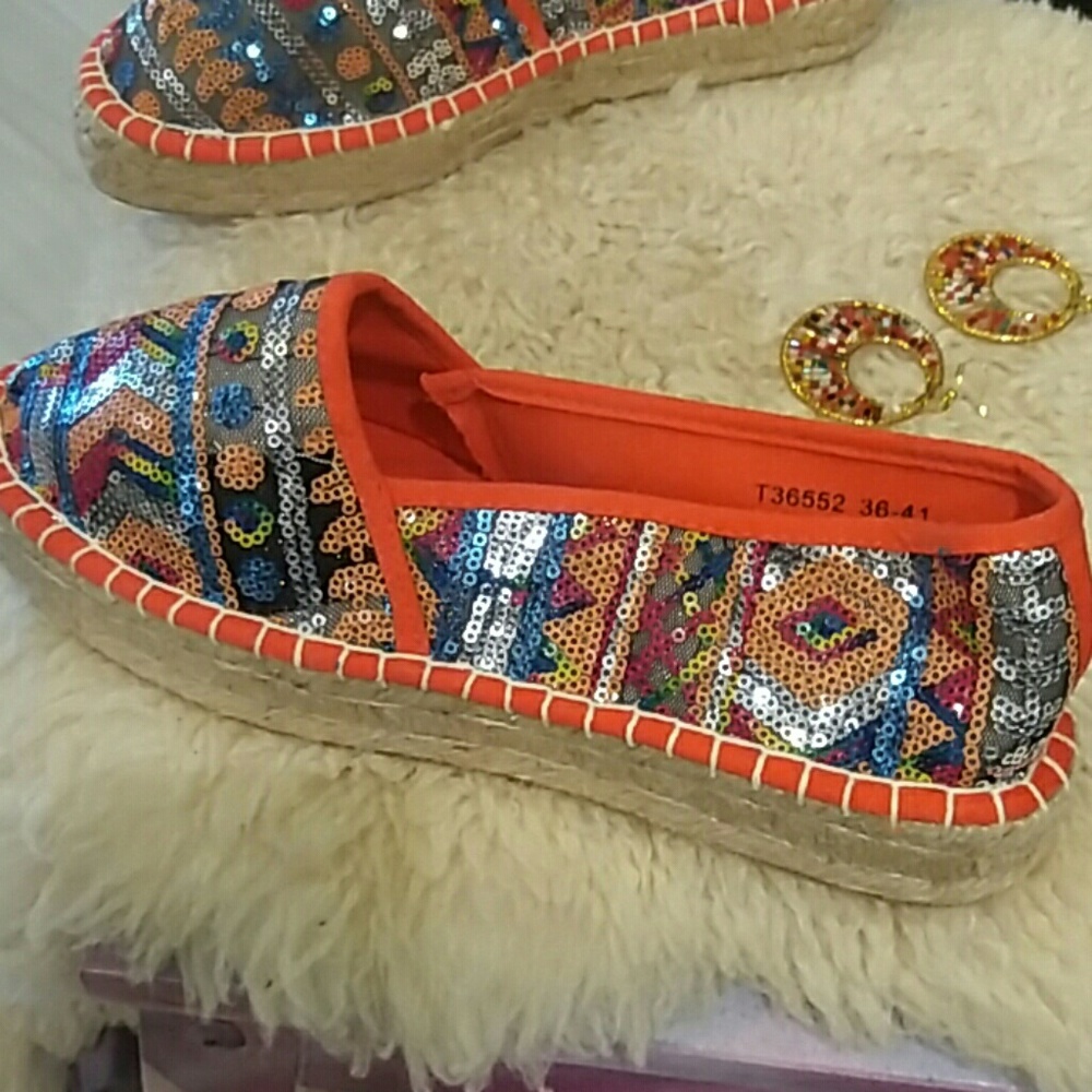 Boho Sequine Flats - Picture 3 of 3