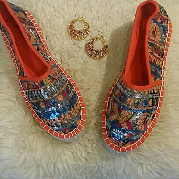 Shoes - Boho Sequine Flats