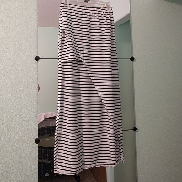 LAST ONE Stripe Hi-Low Skirt - Picture 2 of 2