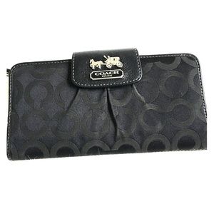 Authentic Coach wallet with checkbook insert