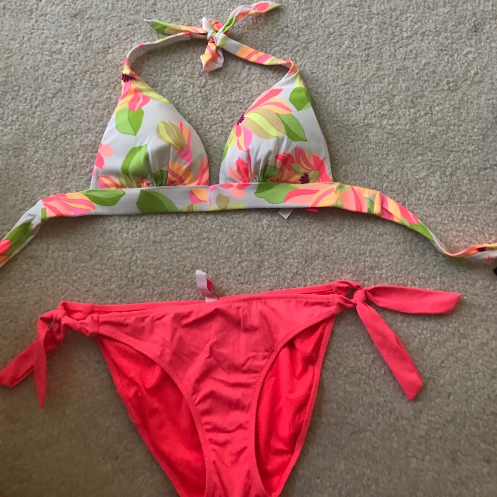 Coral colored Victoria secret bikini