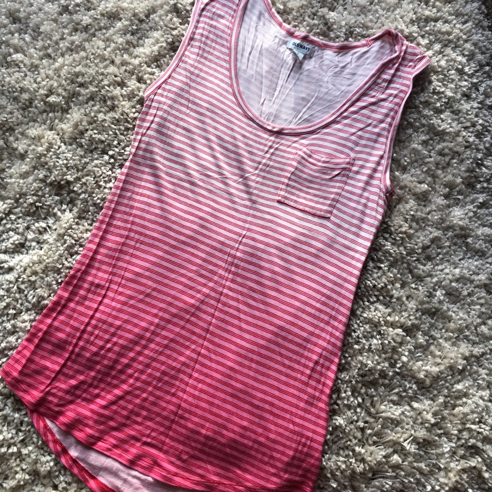Stripped ombre tank top