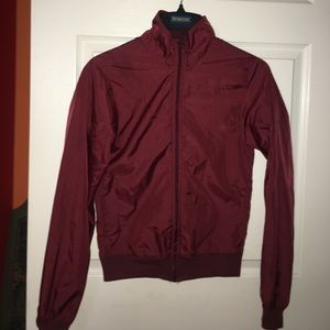 Burgundy American Apparel windbreaker