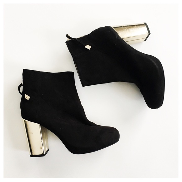 Zara Shoes - Zara Gold Heel Boots