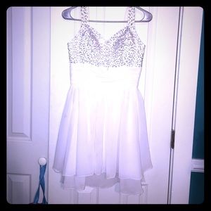 short white formal dress