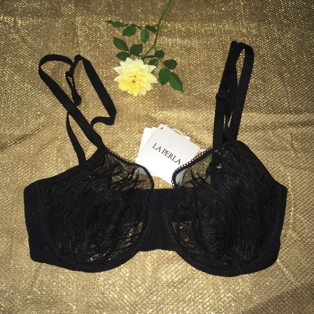La Perla Mikado Black Mesh Bra