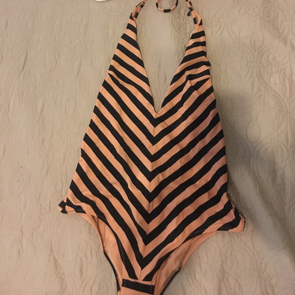 Low v and low back one piece bathing suit from H&M