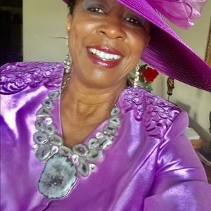 Handmade geode necklace