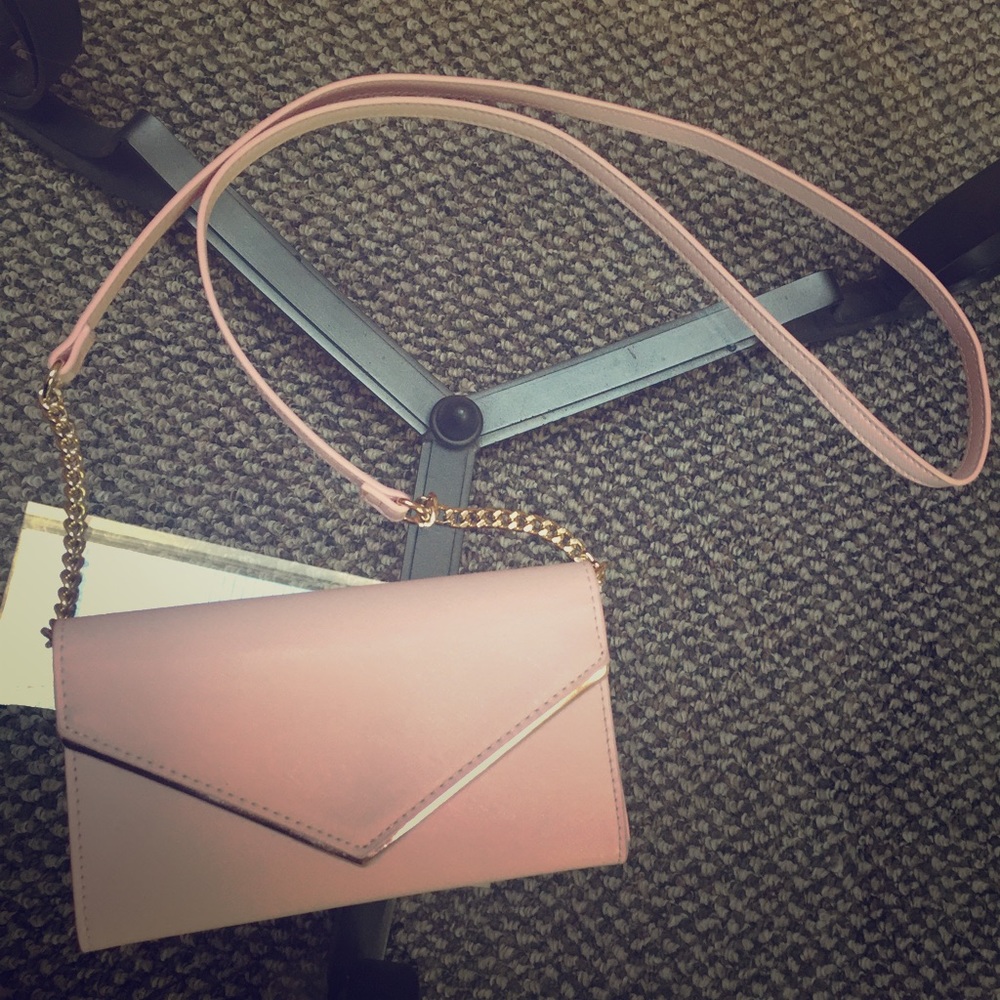 New York and Company Pink Envelope Clutch