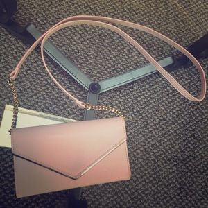 New York and Company Pink Envelope Clutch