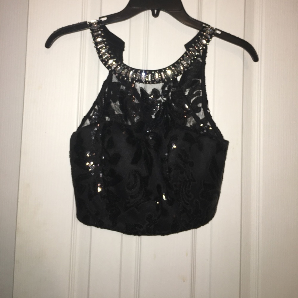 black two piece dress