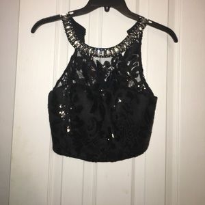 black two piece dress