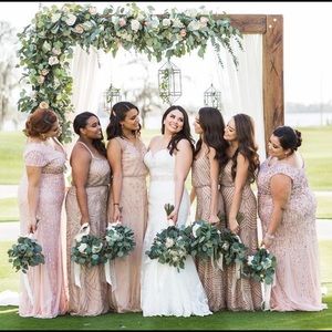 Adrianna Papel Long Beaded Gown