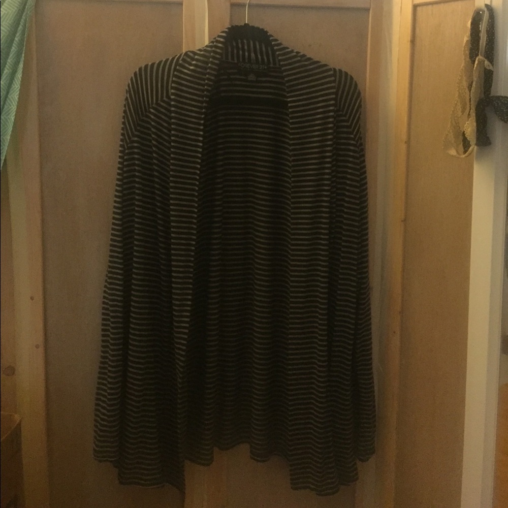 Forever21+ Striped cardigan
