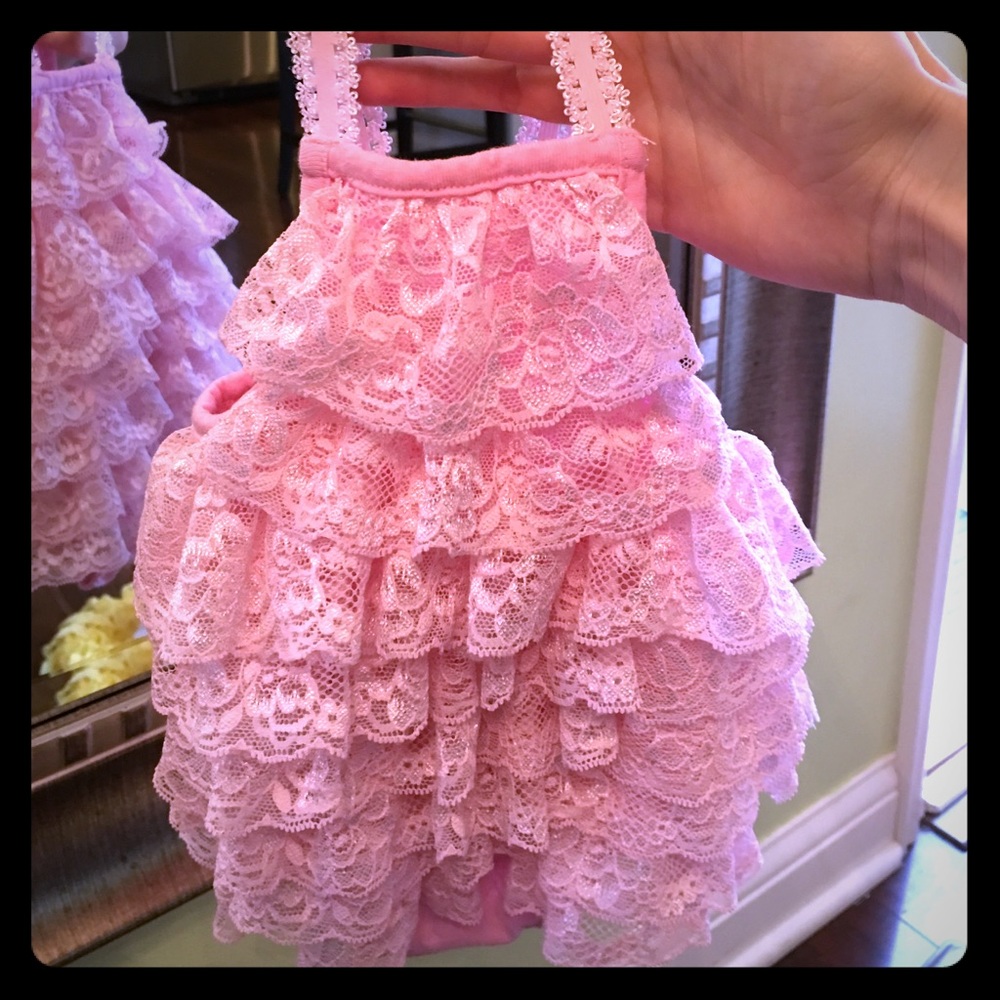 Baby girl lace dress onesie