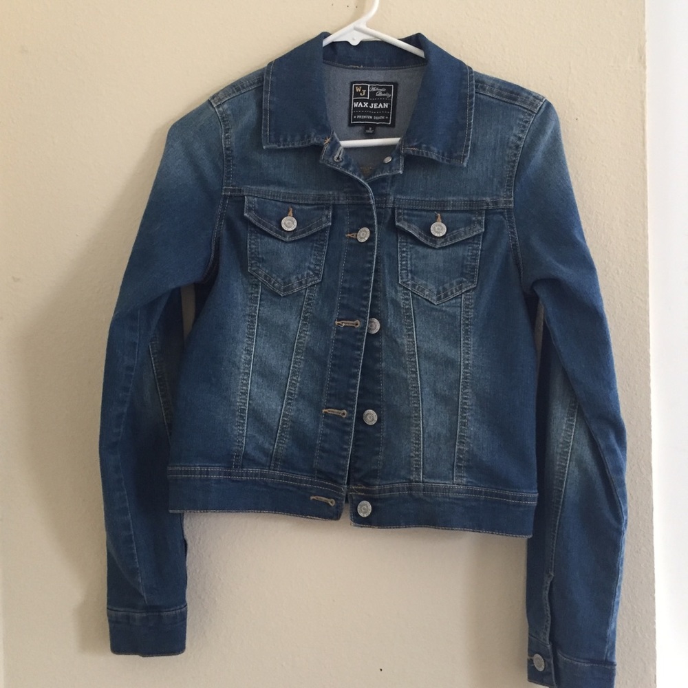 Jean semi cropped jacket