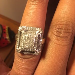 1ct total diamond ring