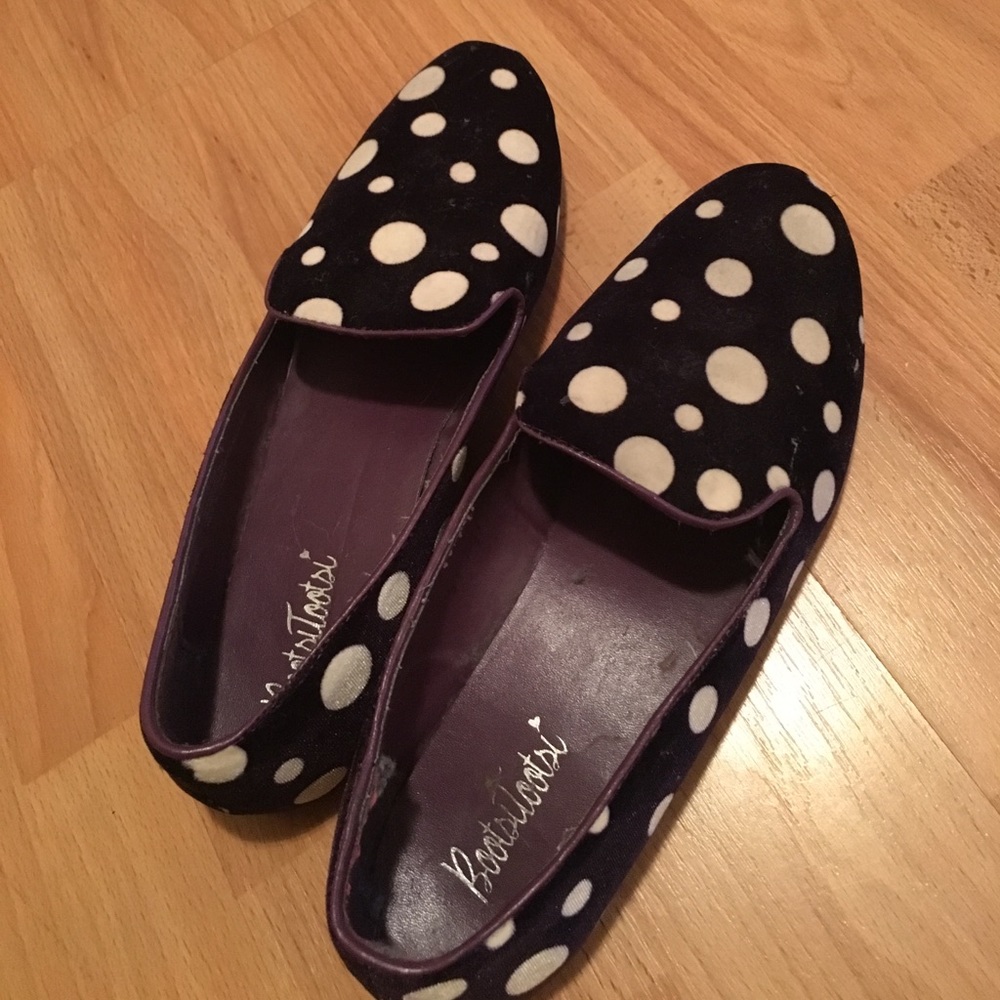 PURPLE POLKA DOT FUNKY LOAFERS