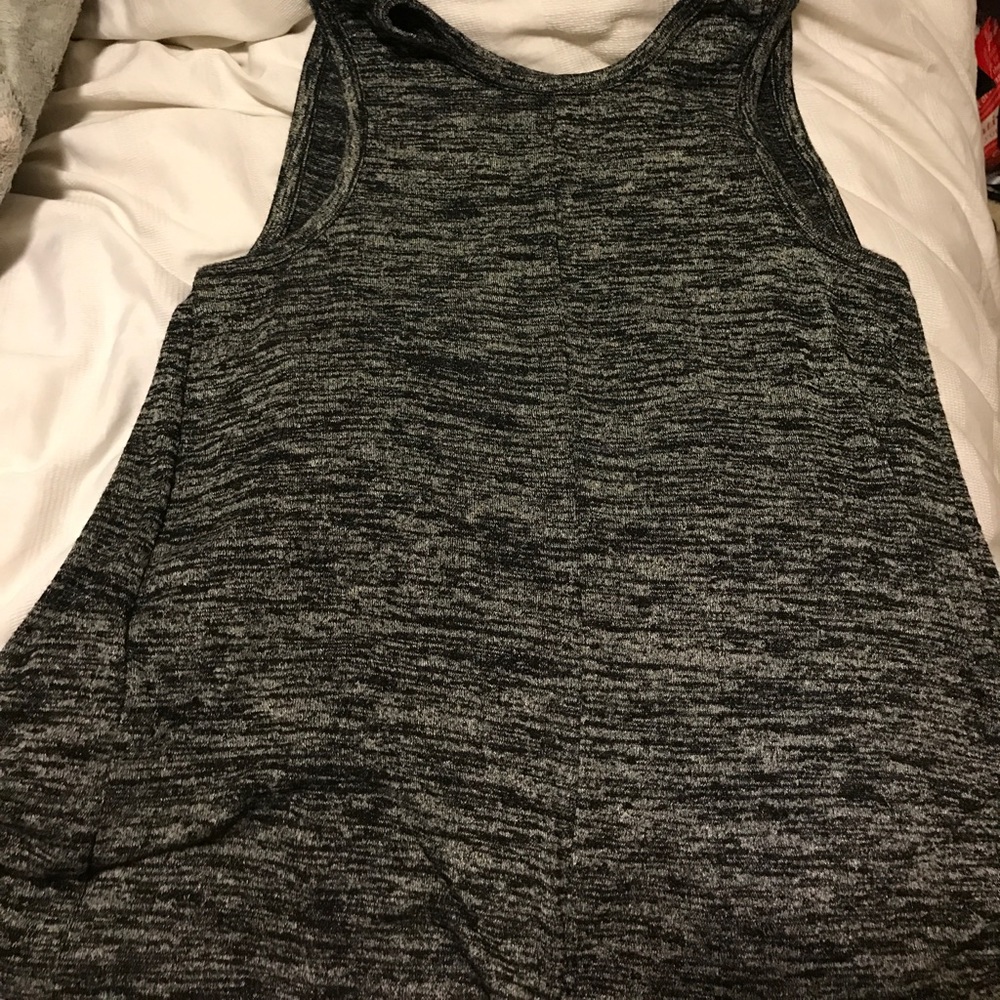 Gray and black slit back shirt!