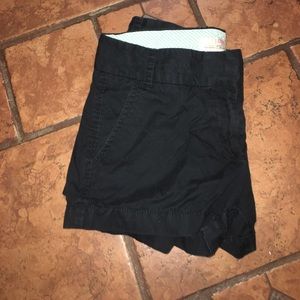 Black j crew chino shorts