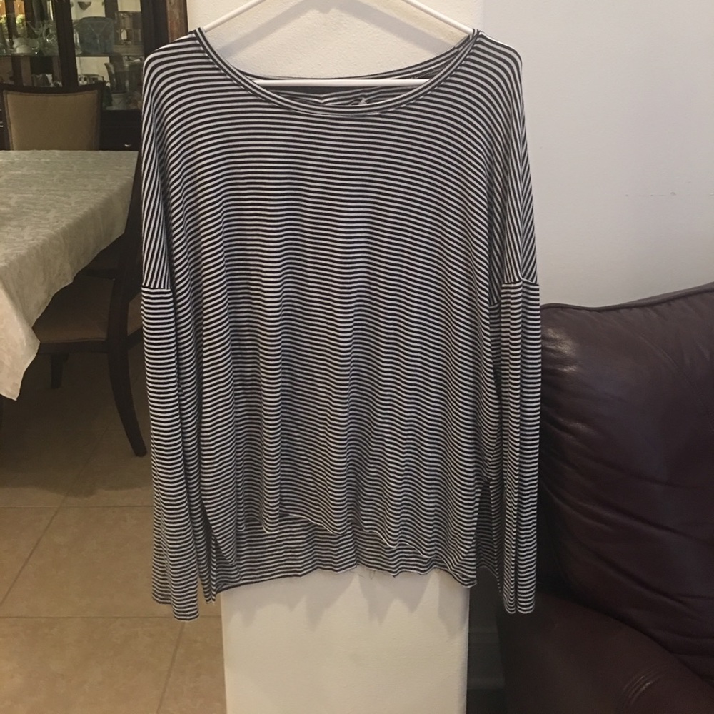 Black and White Striped Long Sleeve