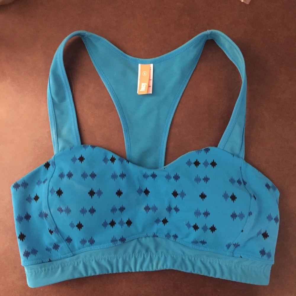 Turquoise Lucy sports bra