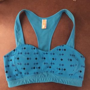 Turquoise Lucy sports bra