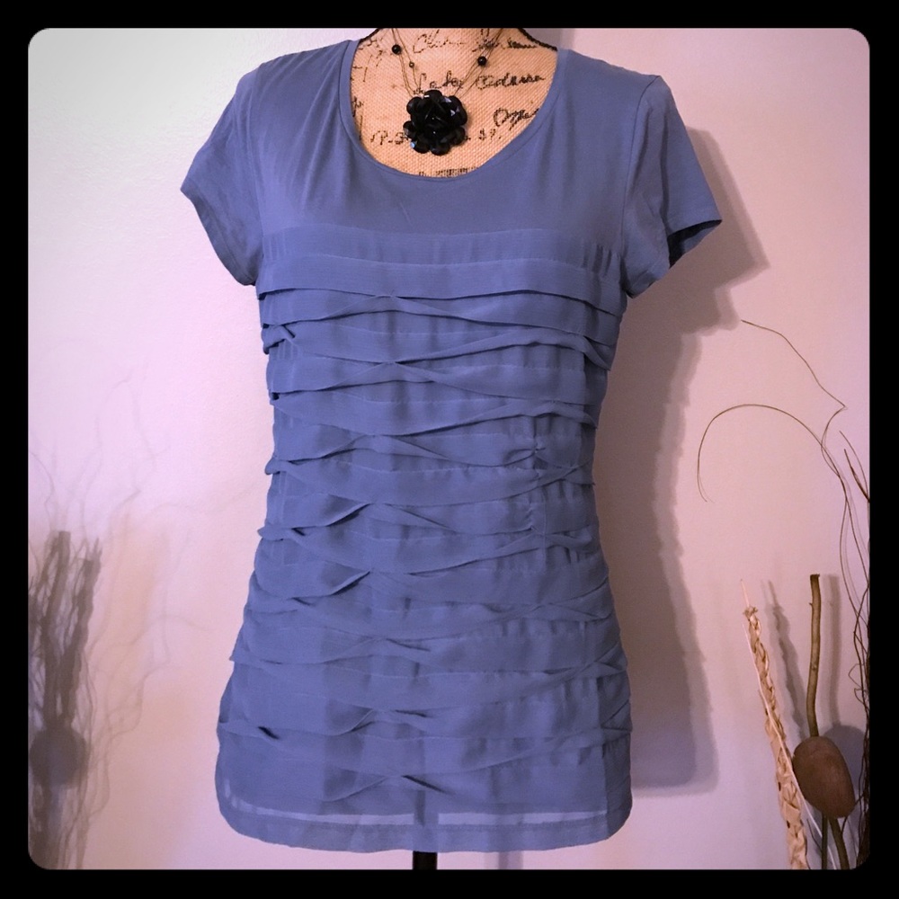Ann Taylor Shirt With Lace Front