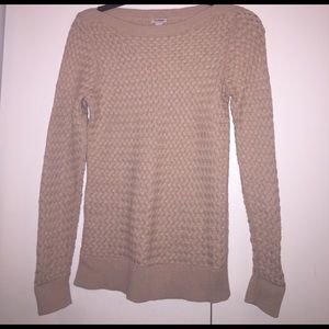 L.L. Bean beige basketweave sweater