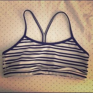 Lululemon flow sportsbra sz 10 black/ white stripe