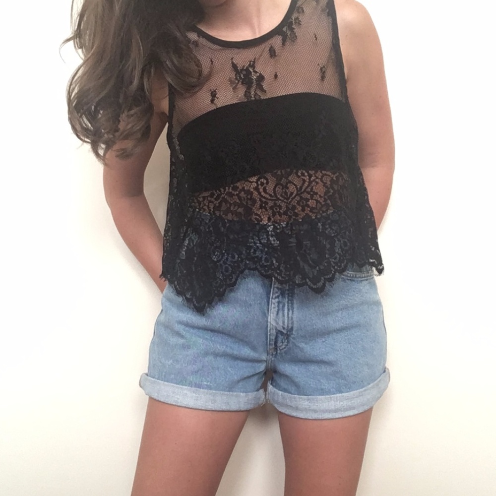 ASTR Sheer Lace Top - Great Condition