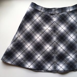Silence + Noise Plaid Skater Skirt