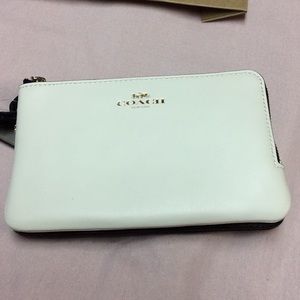 Coach Double Corner Colorblock Zip Wristlet NWT