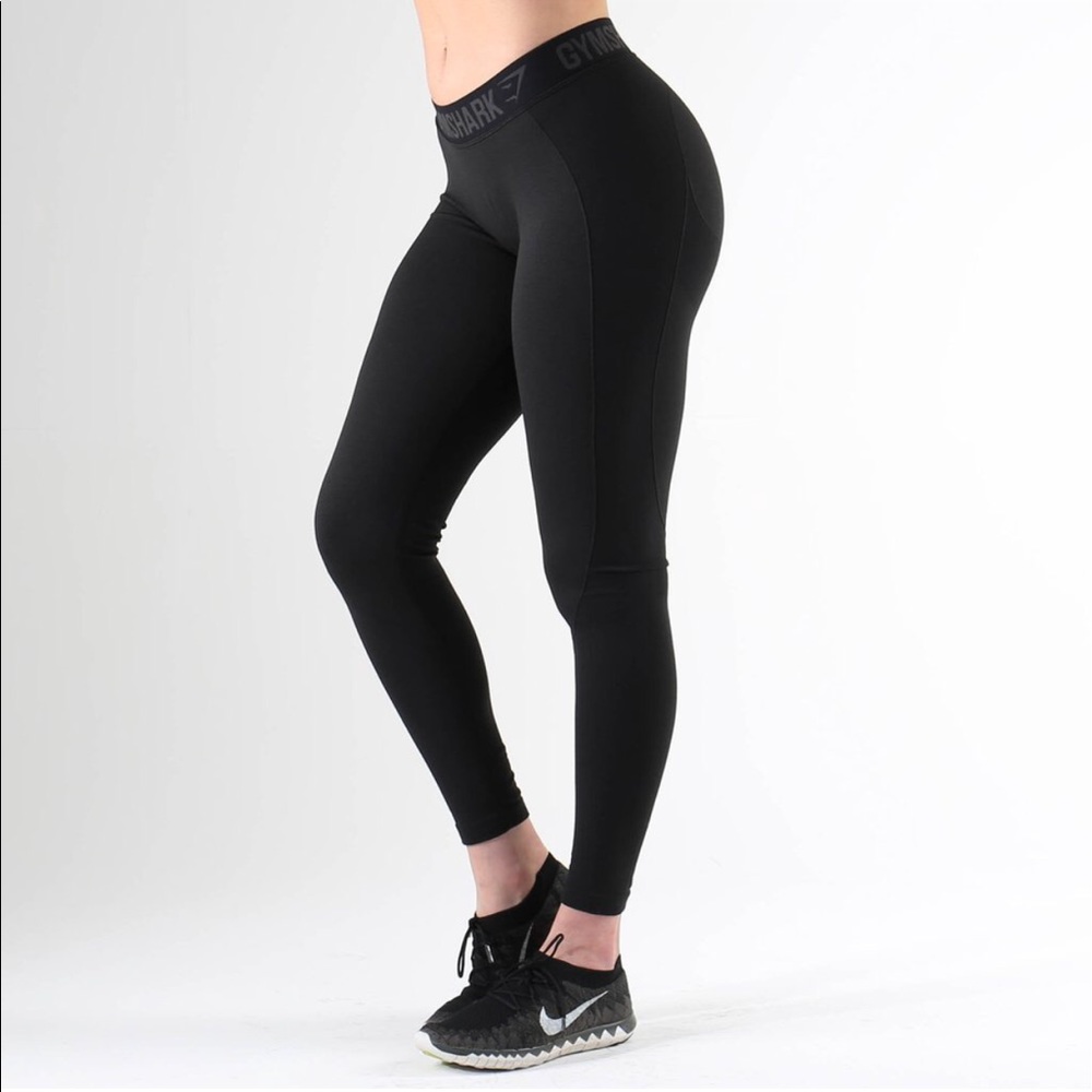 Gym shark flex leggings black marl size medium