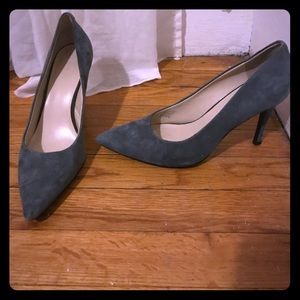 Dark Grey Suede Heels.  Classy.