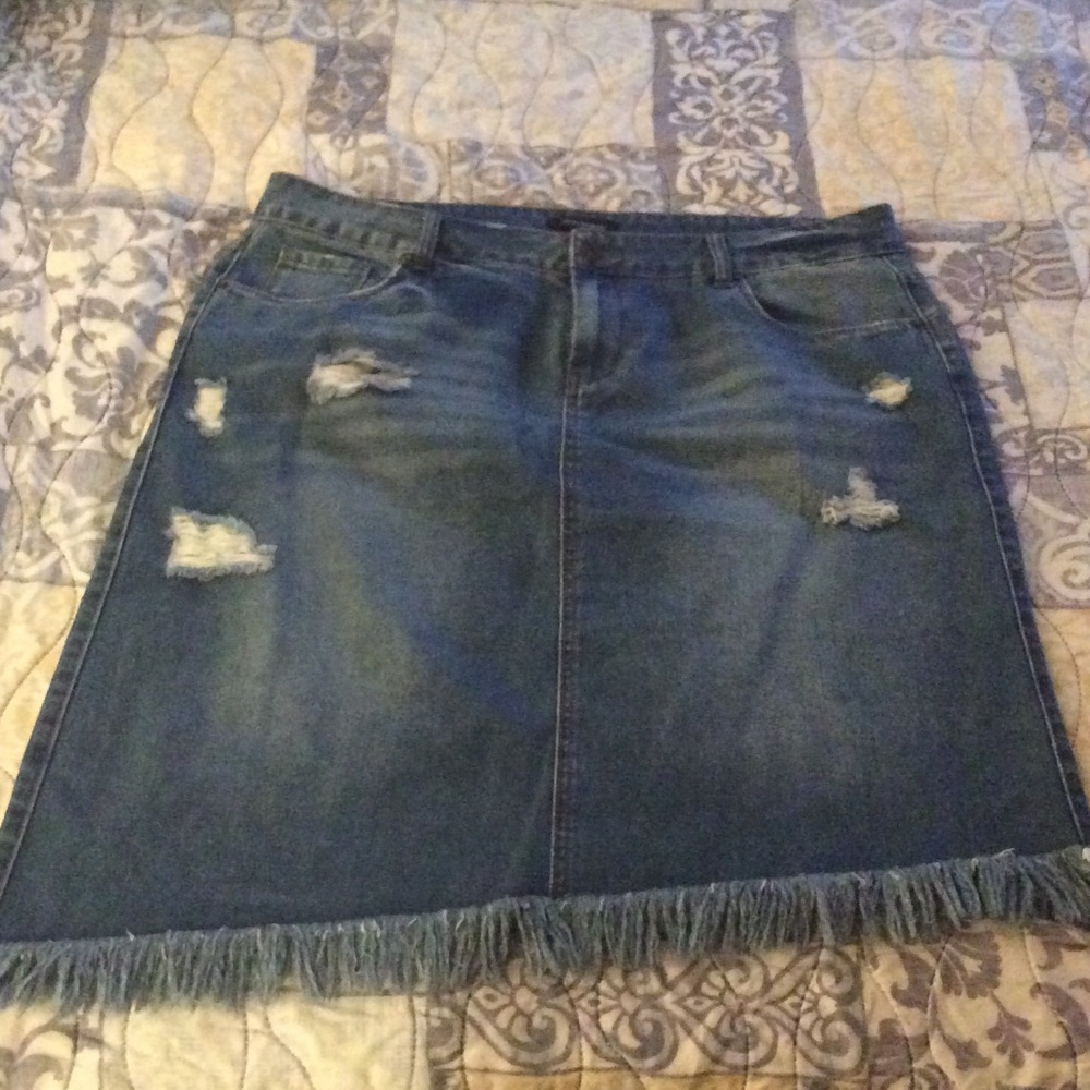 Ashley Stewart denim skirt