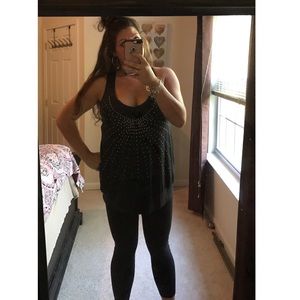 Torrid- Size 2- Black and silver tank top