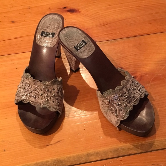 Stuart Weitzman Shoes - Stuart Weitzman, Size 8 Open Toed Mule Sandals