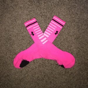 Hot pink under armour socks