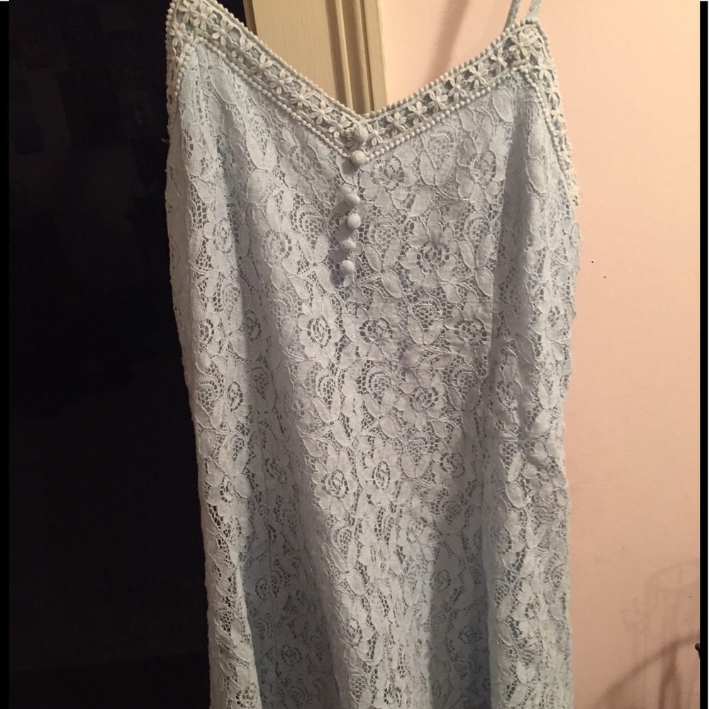 Blue lace dress