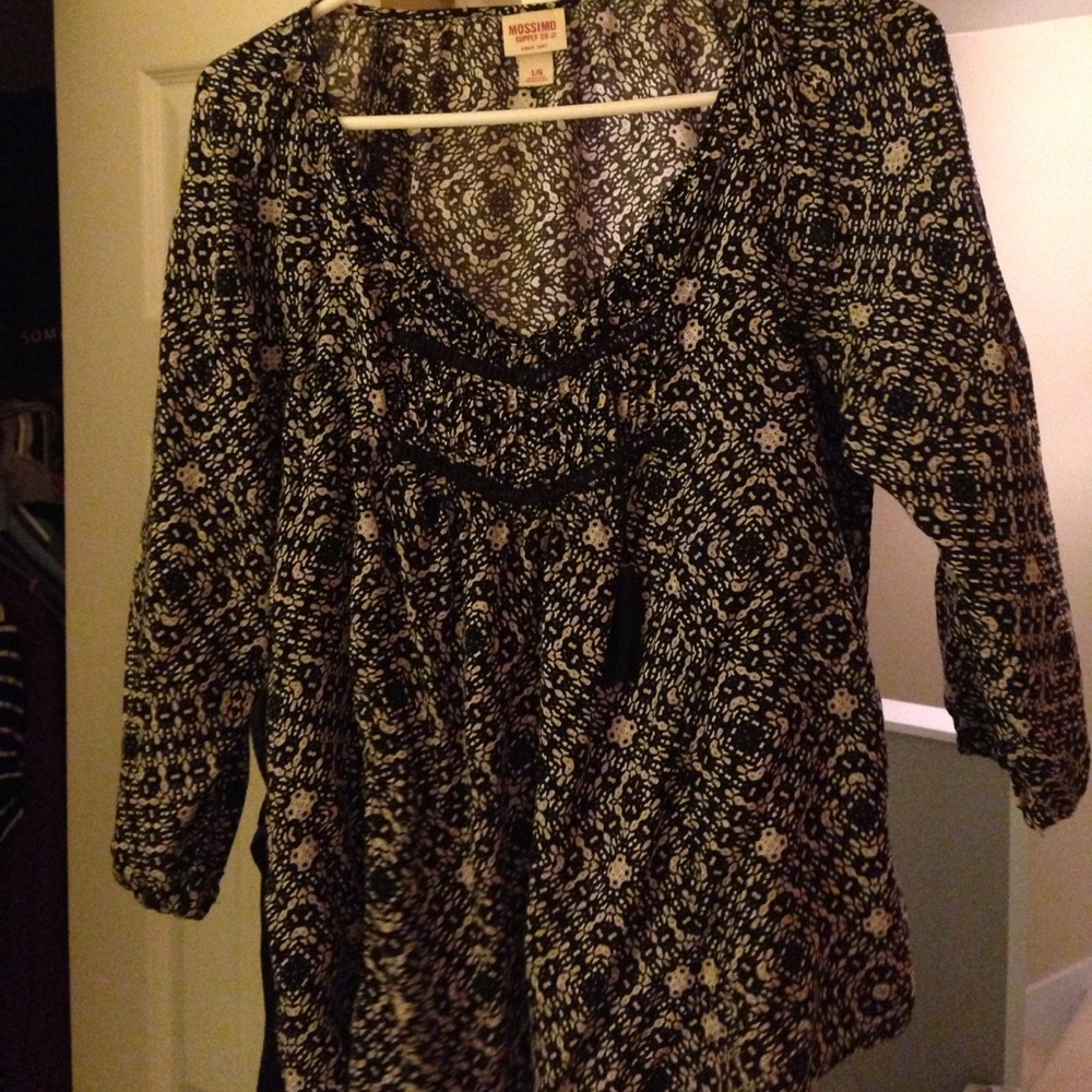 Black and white blouse