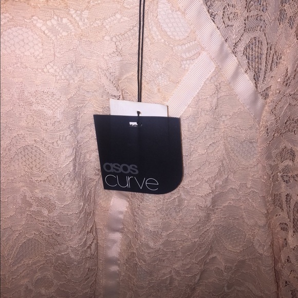 ASOS Curve Lace Peach/Cream Dress- never worn. - Picture 3 of 4