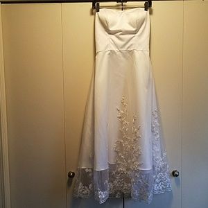 Mid calf length wedding dress