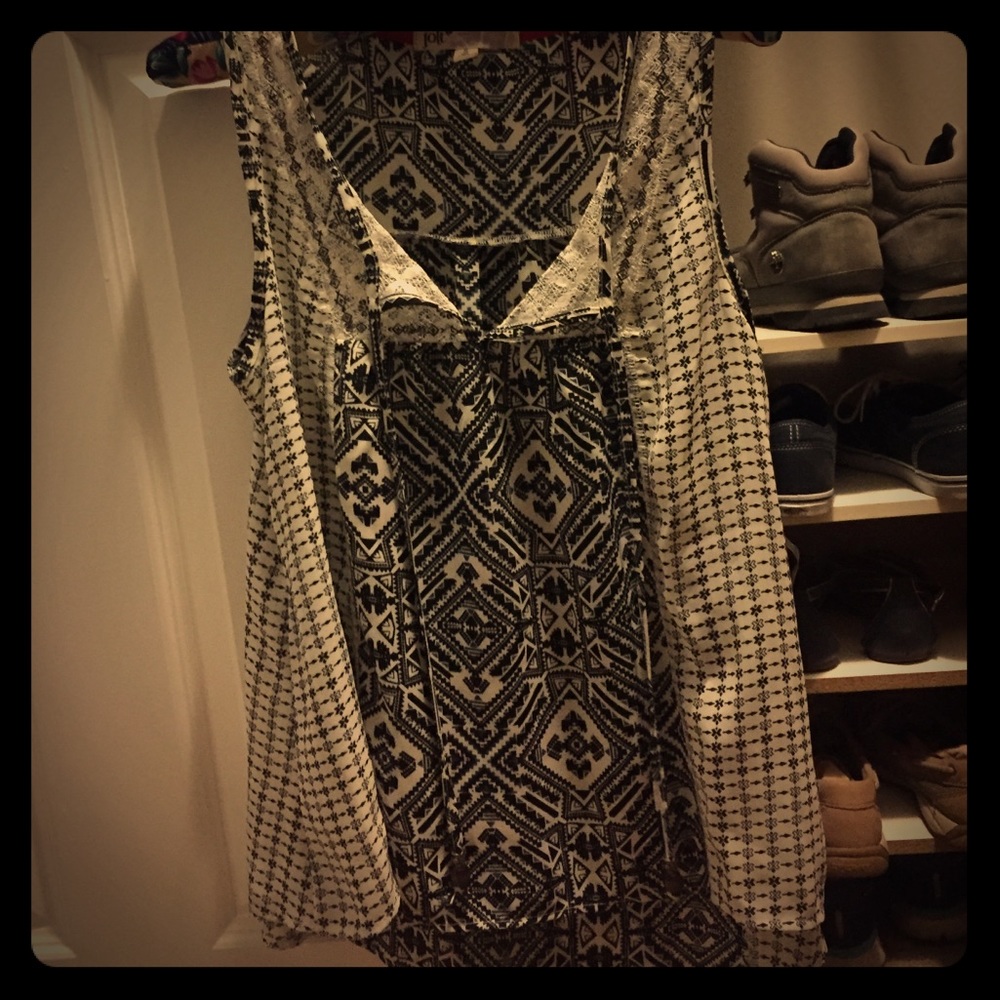 Black and white tank top