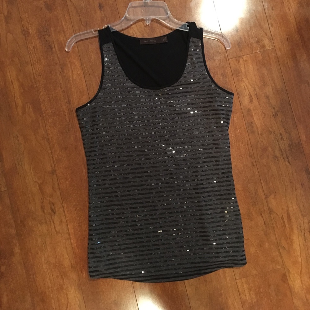 The Limited Grey Sequined Tank Top