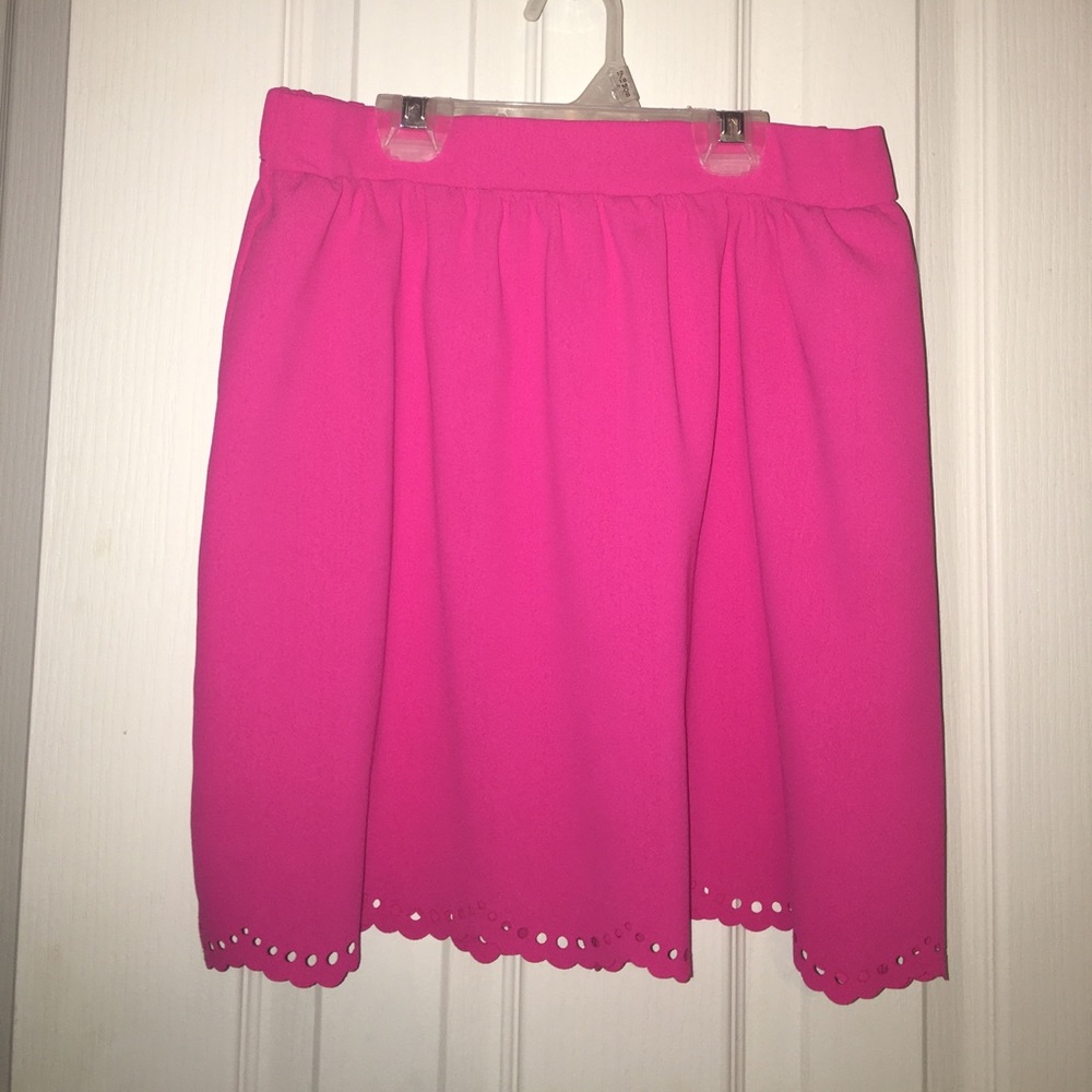 Pink mini skirt