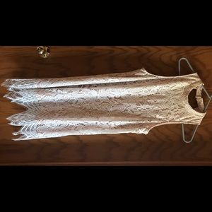 Francesca's Cream lace shift dress